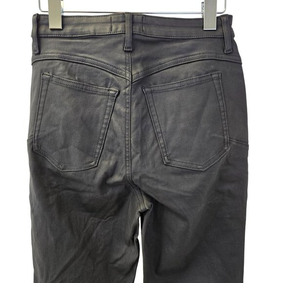 ASOS Black Coated High Rise Flare Jeans Size 28 - Picture 6 of 6